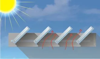 Lamellen rechts gedreht – maximaler Lichtschutz
